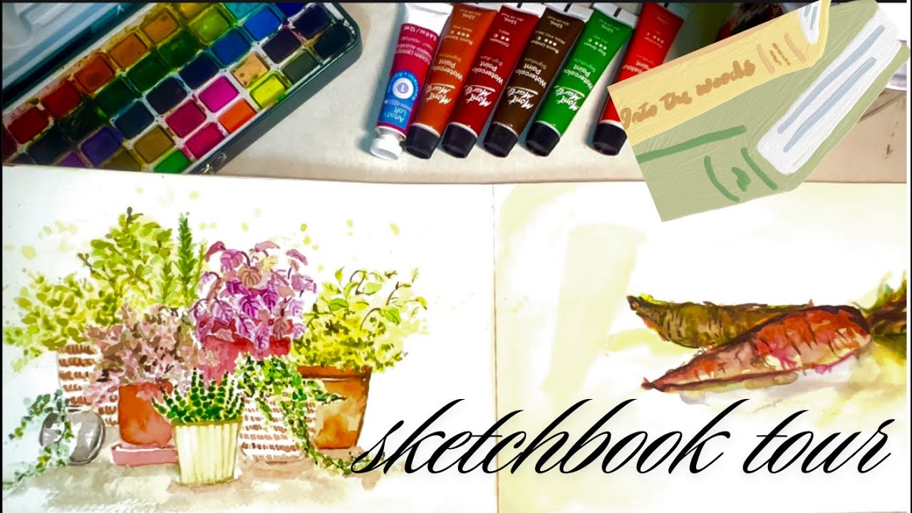 My first sketchbook tour - YouTube