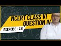 Class 6 maths exercise 7.6 question number 4 - Fill in Boxes