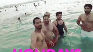 Fun time with friends on marina beach dubai