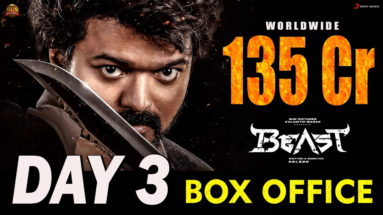 Beast DAY 3 - WORLDWIDE 135 Crore BOX OFFICE Collection Full Report Record Breaking | Vijay | Nelson