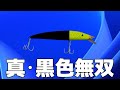漆黒の闇、黒色無双で塗装したルアーにヒラスズキは反応するのか？