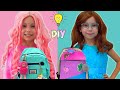 Stacy teaches her friends Alice How to make crafts for school  - DIY for kids