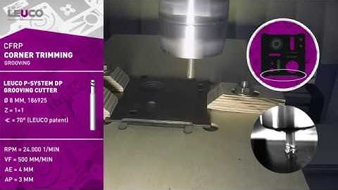 CFRP Corner Trimming with 186925 p-System Grooving Cutter