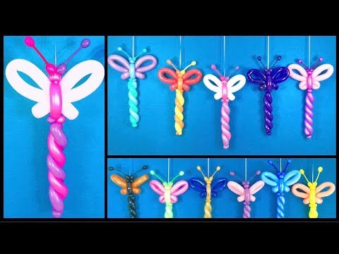 Butterfly Balloon Wands! Balloon Decorations - YouTube