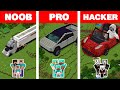 Minecraft NOOB vs PRO vs HACKER: FAMILY TESLA HOUSE BUILD CHALLENGE / Animation