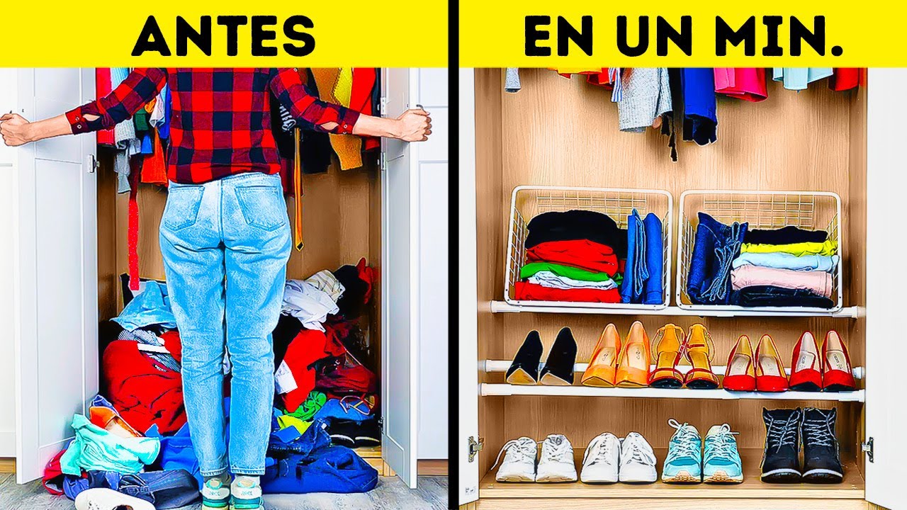 11 ideas originales para organizar mejor las prendas en el armario