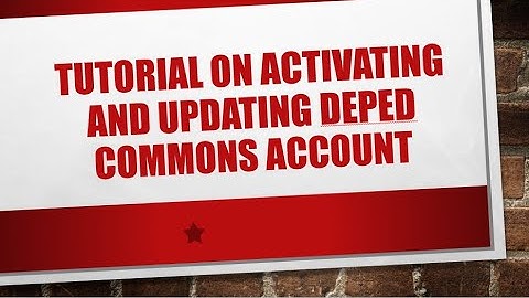 How to activate Deped Commons Account (Step by step Tutorial)