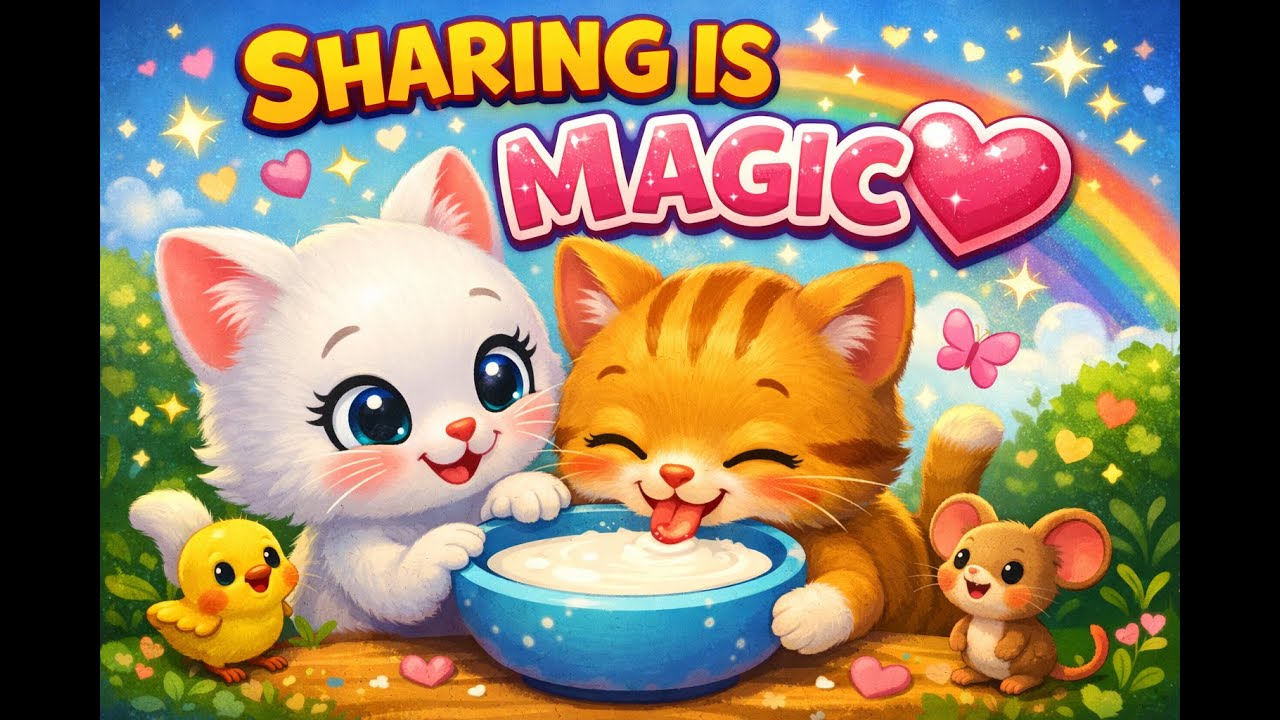 The Cat Who Shared Her Milk 🐱🥛 | Kindness Story for Kids | Moral Story