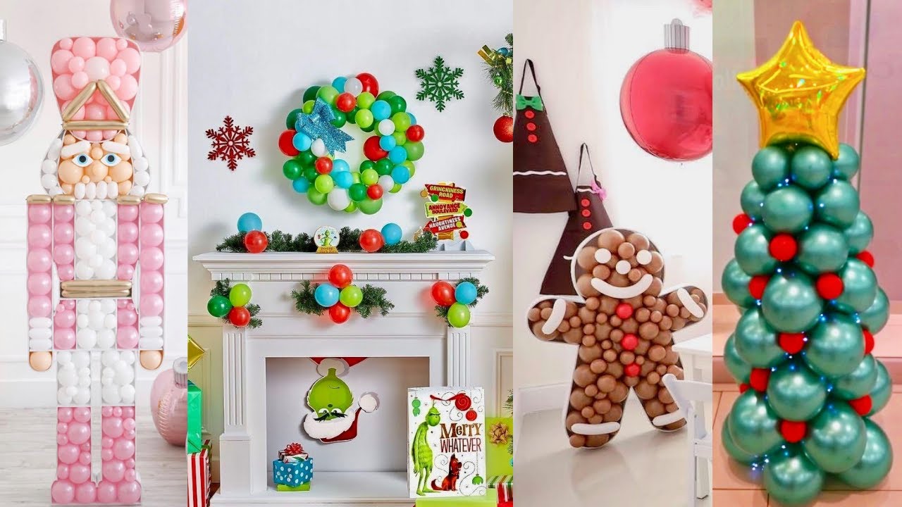 🎄Decoracion con globos para Navidad / 🎈🎀Globos navideños  /Ideas Navideñas con globos