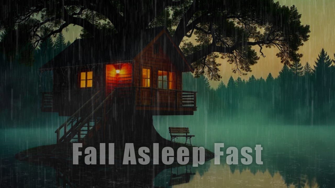 Rainy Night in a Cozy Cabin 🌧️ Relaxing Rain Ambience for Deep Sleep ...