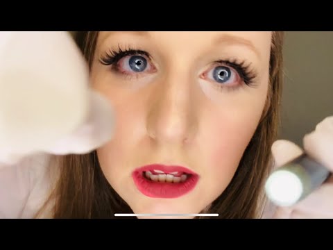 ASMR Eye Exam π Roleplay | Pen Light | Gloves, | Close Up