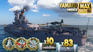 เรือประจัญบาน Yamato ปฏิบัติการบนแผนที่กรีซ - World of Warships