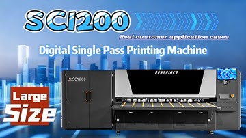 Sunthinks SC1200 Large Format Single Pass Digital Printer for Corrugated Cardboards Printing.