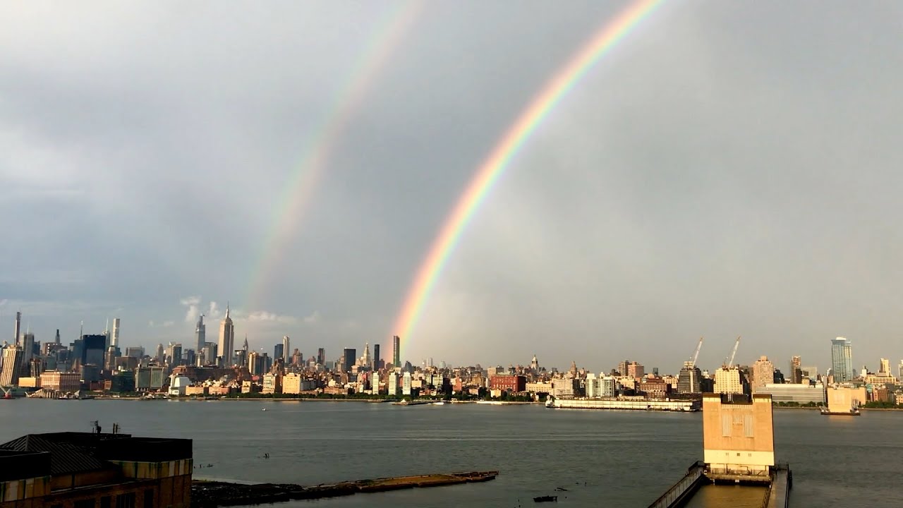 New York, New York - Double Rainbow Over New York City (2020) - YouTube