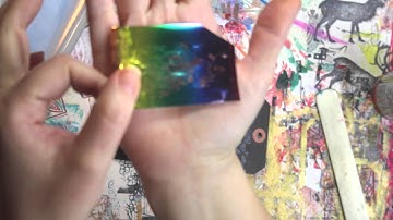 Foiling with Rubber Cement & Balzer Designs Stencils