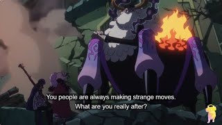 One Piece Catarina Devon and Van Augur speaks to the Gorosei