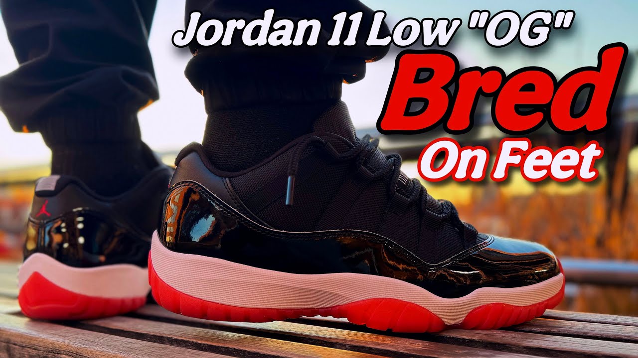 Jordan 11 Low Bred (2025) First On Feet Look - YouTube