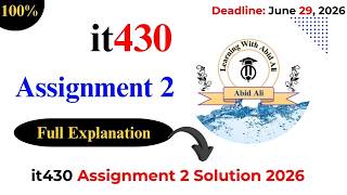 it430 Assignment 2 Solution 2026 | it430 Assignment 2 2026 | #it430 #Assignment #2