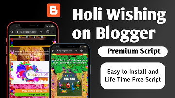How to Make Holi Wishing Website on Blogger || Holi Script || Holi Wishing Script for blogger 2023