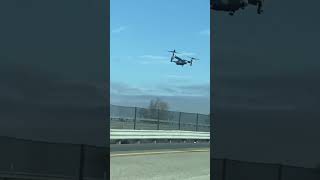 Bell Boeing V-22 Osprey Marine Corps Aircraft Buzzing the I-5 Freeway