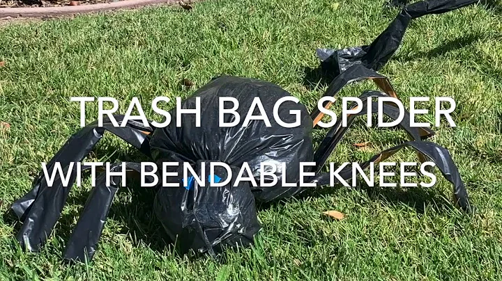 HALLOWEEN DECOR - Trash Bag Spider (with bendable legs)