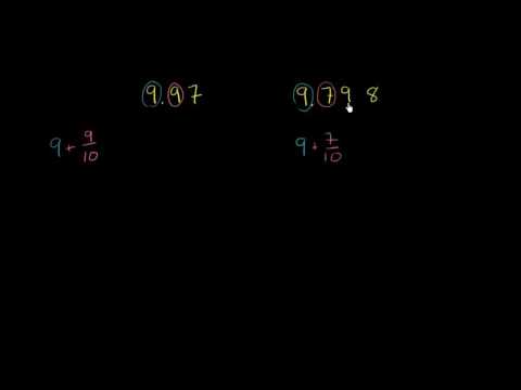 ათწილადების შედარება: 9.97 და 9.798