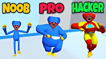 NOOB vs PRO vs HACKER in Poppy Run 3D