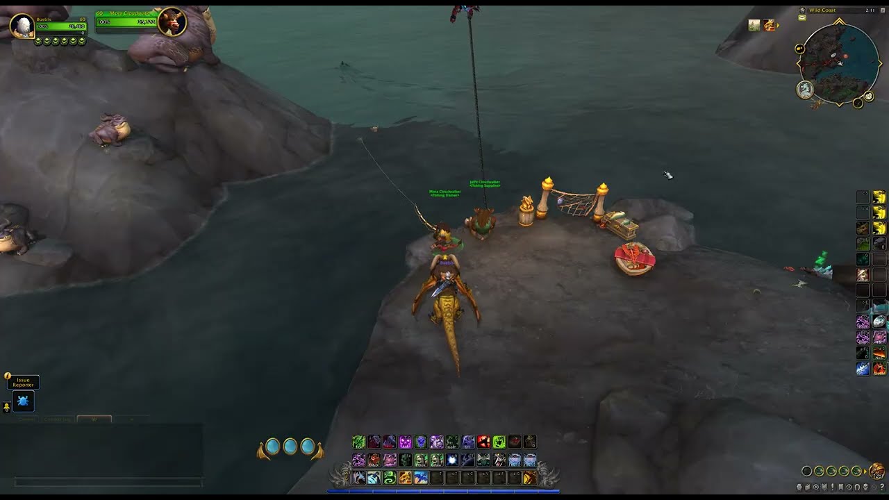 Dragon Isles Fishing Trainer @ The Waking Shores, WoW Dragonflight