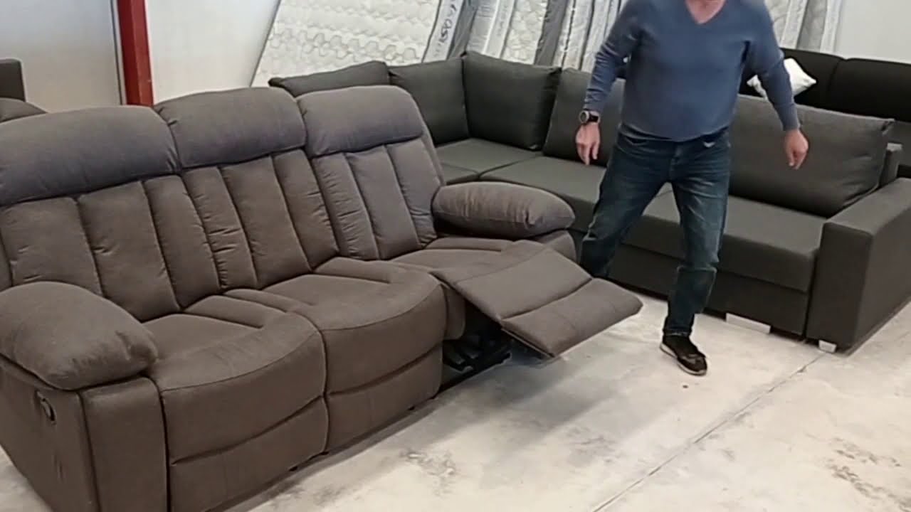 Conjunto de sofás 3+2 relax con reposapiés abatibles y respaldos  reclinables - Barcelona - Don Baraton: tienda de sofás, colchones y muebles