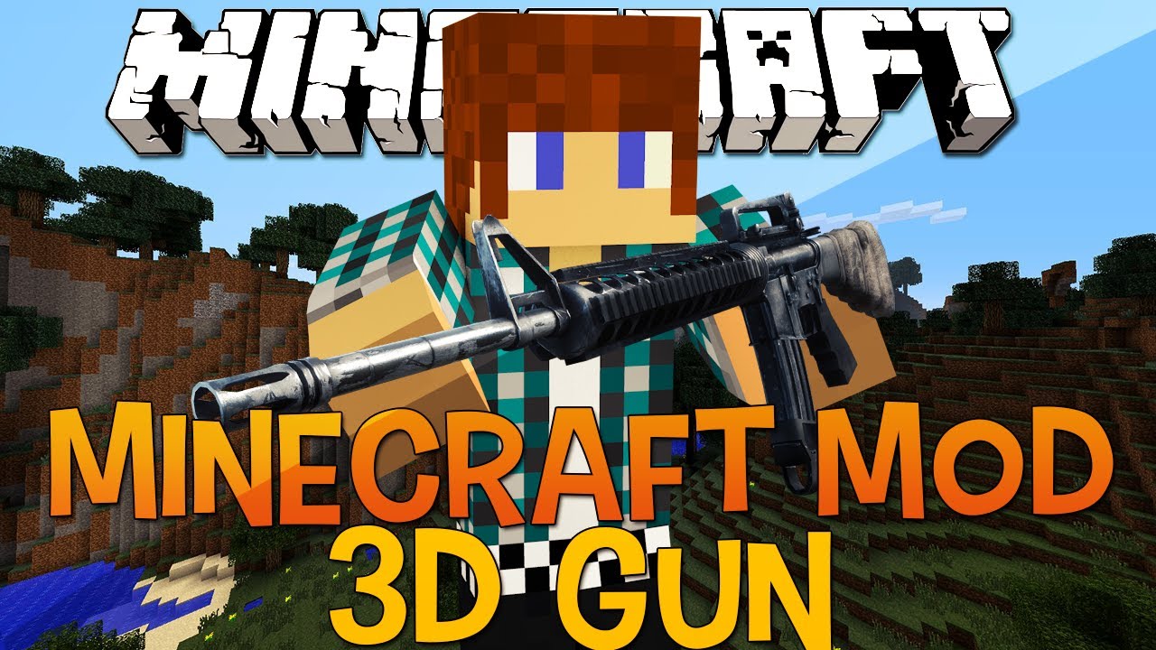 Armas 3D Minecraft Mod 1.5.2 3D GUN YouTube