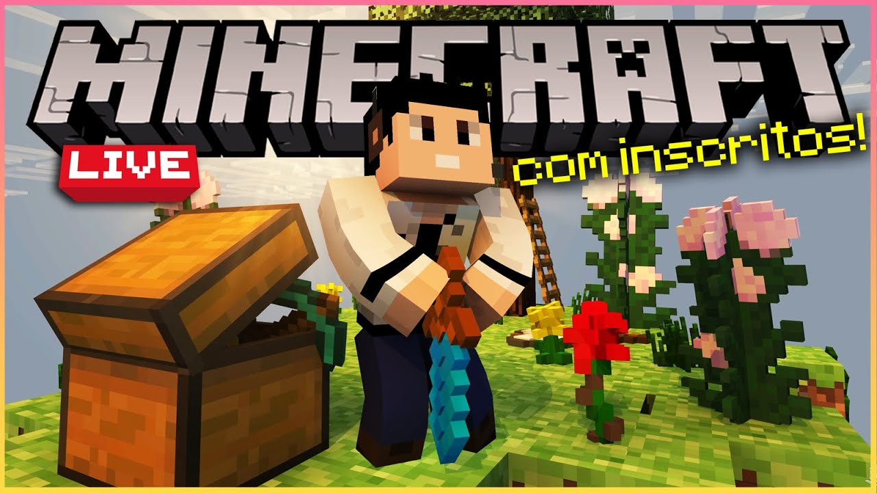 LIVE Minecraft PE / JAVA com inscritos! - Um bloco - YouTube