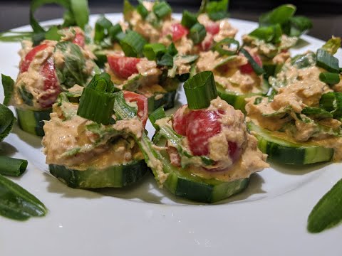 American Cuisine - Tuna Salad in Cucumber Cups