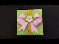How to make paper gift box🎁/Gift box for friends/Easy paper gift box