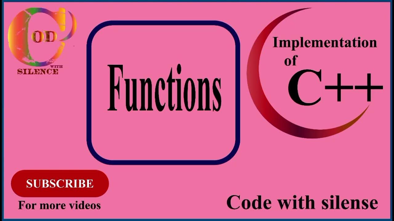 Functions | user defined functions in c++ - YouTube
