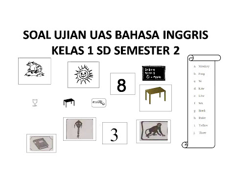  SOAL ULANGAN UJIAN UAS BAHASA INGGRIS KELAS 1 SD SEMESTER 