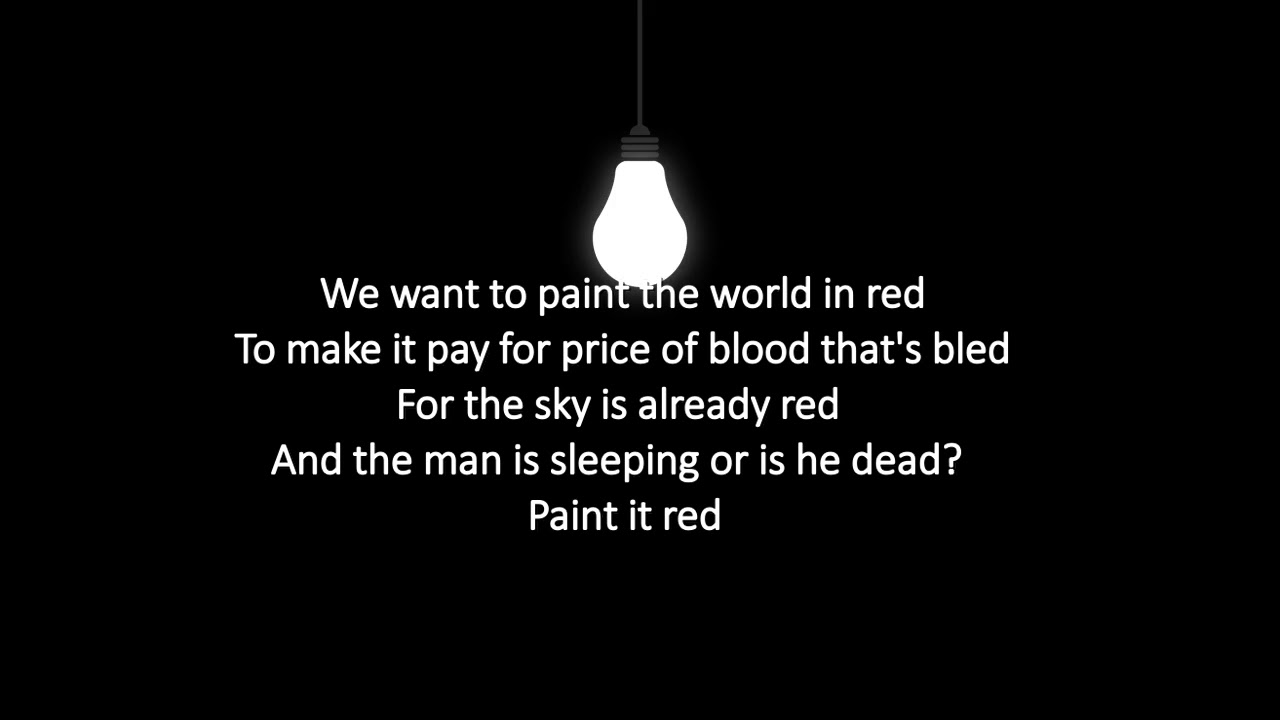 Paint it Red Song YouTube