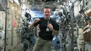 Chris Hadfield and some incredibly floating Canadian space food