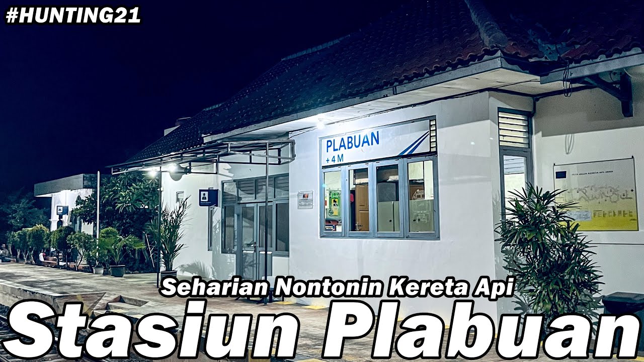 #HUNTING21 - Liat Kereta Api Ngebut Dari Siang Sampai Pagi Lagi Di Stasiun Pinggir Pantai