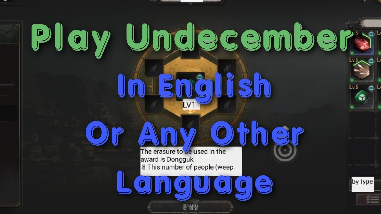 How To Play Undecember In English Or Any Other Language (Mobile)