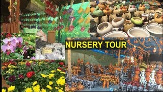 BANGALORE NURSERY TOUR:-PLANTS/TERRACOTTA DECORS/HANGING PLANTERS/CERAMIC POTS