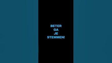 Beter ga je stemmen - Verkiezingen - JOBmbo
