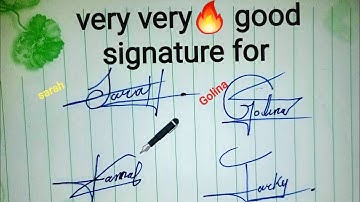 How to make a signature ||signature style of my name
