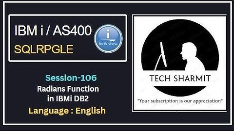 radians  function in db2 sql | SQLRPGLE | ibmi training | sqlrpgle as400 | ibm db2 function