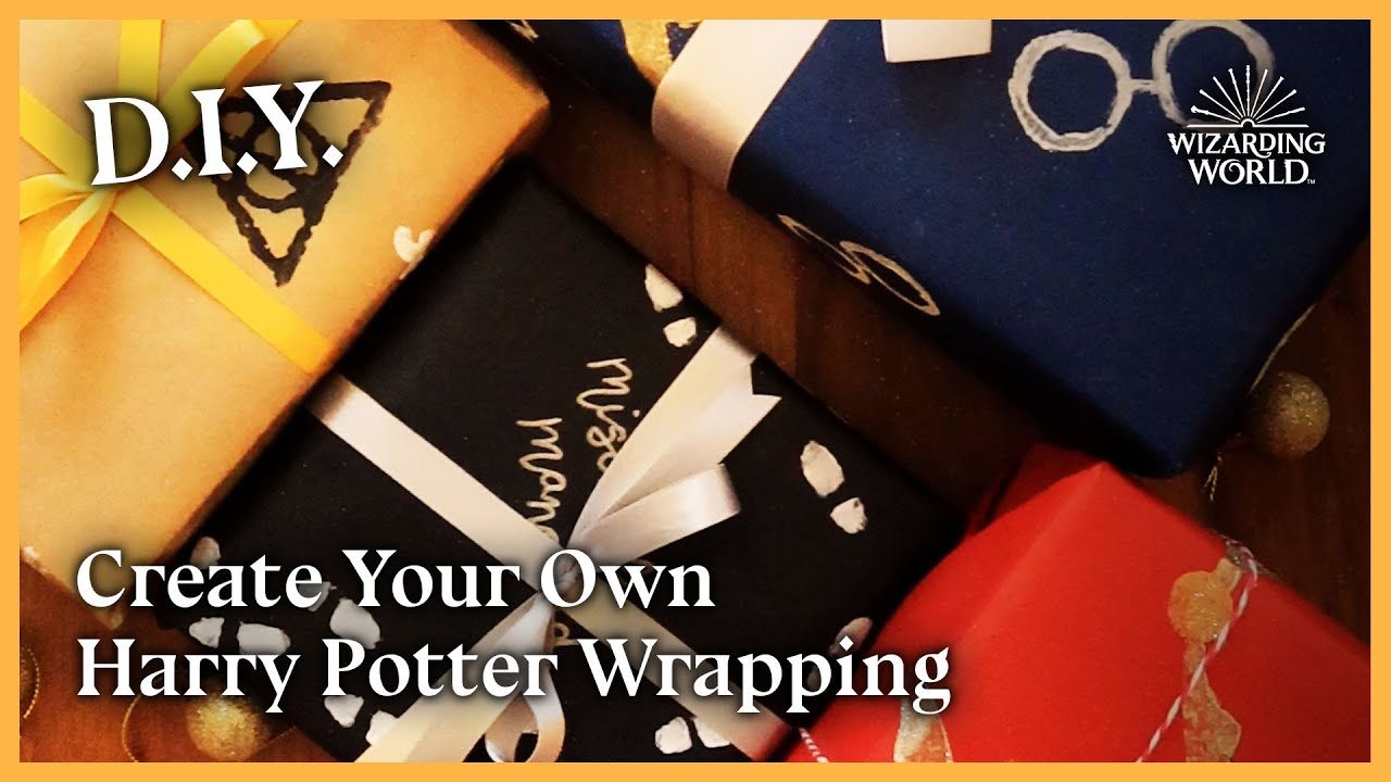 Make your own Christmas wrapping paper design with these Harry Potter  themed potato stamps
