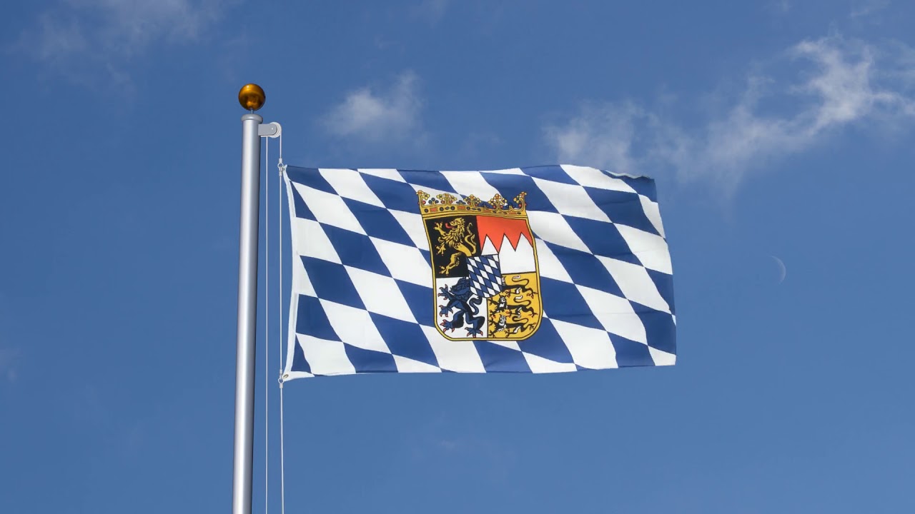 Bayern mit Wappen Hochformat Flagge - 80 x 200 cm - MaxFlags
