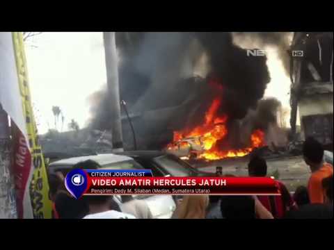 Detik - Detik Insiden Jatuhnya Pesawat Hercules di Medan - NET16