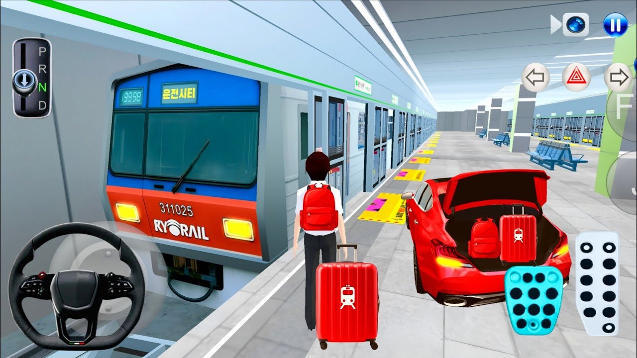 Car to Subway MetroRail Travelling Experience 🚗➡️🚇 | 3D Driving Class 2026 Car Game Gameplay