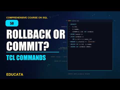 50. COMMIT, ROLLBACK & SAVEPOINT