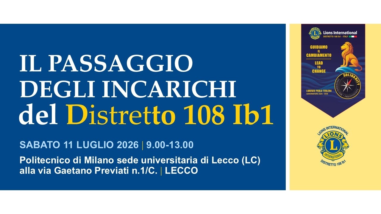 Il Passaggio degli Incarichi del Distretto 108 Ib1