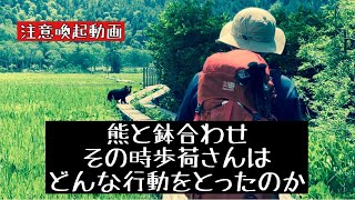 尾瀬ヶ原で熊と鉢合わせ、その時歩荷さんがとった行動は？